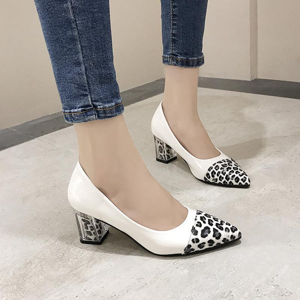 dress shoes leopard pointed toe high heels women party pumps patent leather square heel fashion thick ladies 2021, Black
dress shoes leopard pointed toe high heels women party pumps patent leather square heel fashion thick ladies 2021, Black