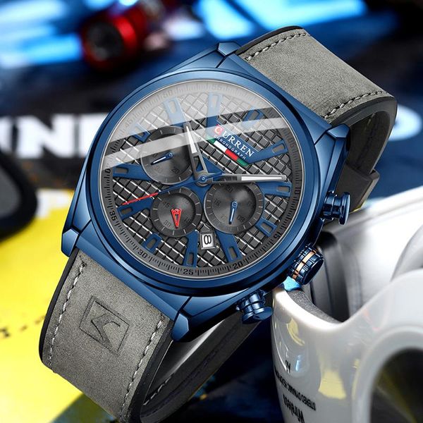 wristwatches curren quartz wrist watch for men casual sports chronograph dials clock with luminous hands, Slivery;brown
wristwatches curren quartz wrist watch for men casual sports chronograph dials clock with luminous hands, Slivery;brown