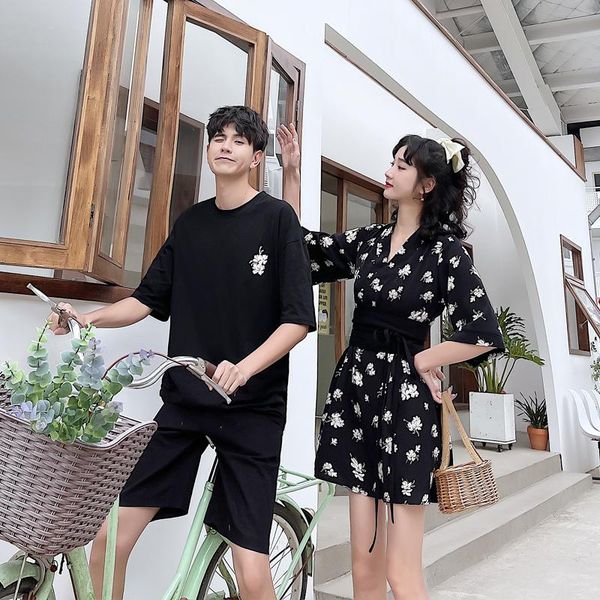 women's t-shirt day of sweethearts outfit summer broken flower skirt is small pure and fresh couples clothes clothing, White
women's t-shirt day of sweethearts outfit summer broken flower skirt is small pure and fresh couples clothes clothing, White