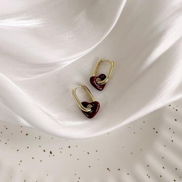 hoop & huggie lovoacc vintage red color love heart earrings for women gold hook hollow out geometric statement brincos, Golden;silver
hoop & huggie lovoacc vintage red color love heart earrings for women gold hook hollow out geometric statement brincos, Golden;silver