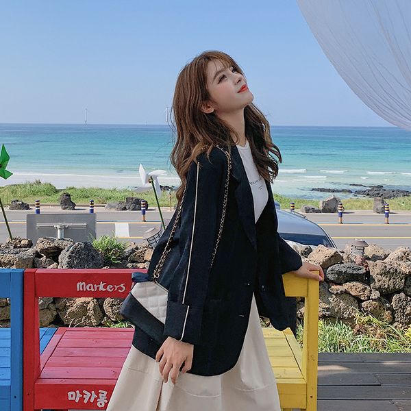 luxury women's jackets black sports coat women's 2021 autumn korean loose fashion single breasted suit, Black;brown
luxury women's jackets black sports coat women's 2021 autumn korean loose fashion single breasted suit, Black;brown