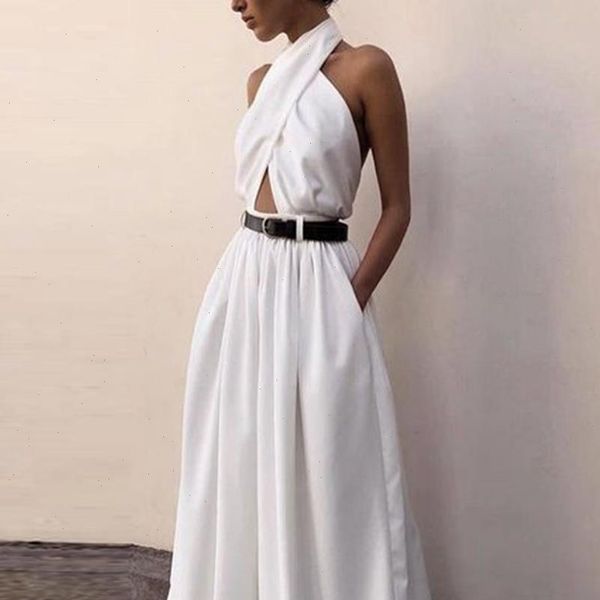 elegant wide leg rompers and jumpsuits 2021 summer women sleeveless halter backless white club party office lady overalls, Black;white
elegant wide leg rompers and jumpsuits 2021 summer women sleeveless halter backless white club party office lady overalls, Black;white