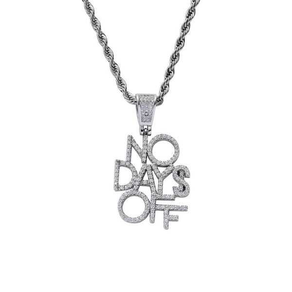 pendant necklaces men/women hip hop iced out no days off micro pave zircon hiphop letters necklace fashion jewelry gifts, Silver
pendant necklaces men/women hip hop iced out no days off micro pave zircon hiphop letters necklace fashion jewelry gifts, Silver