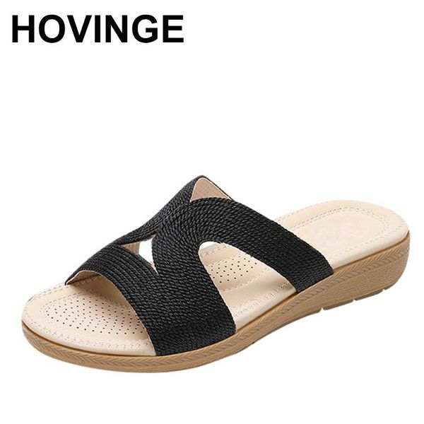slippers hovinge summer wedge cool without lace shoes women bohemia weave thongs beach casual slipper zapatillas, Black
slippers hovinge summer wedge cool without lace shoes women bohemia weave thongs beach casual slipper zapatillas, Black