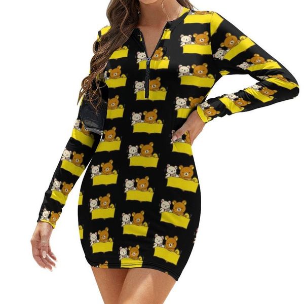 casual dresses rilakkuma dress long sleeve spandex women bodycon business sale elegant long-sleeve one-piece, Black;gray
casual dresses rilakkuma dress long sleeve spandex women bodycon business sale elegant long-sleeve one-piece, Black;gray
