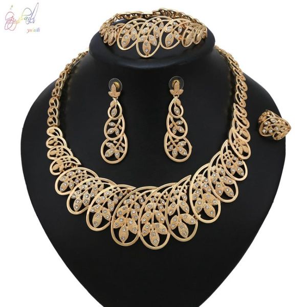 earrings & necklace yulaili african jewelry sets classic leaf shape choker bracelet ring nigerian wedding jewelery set, Silver
earrings & necklace yulaili african jewelry sets classic leaf shape choker bracelet ring nigerian wedding jewelery set, Silver