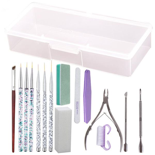 nail art kits tool kit painting brushes liner pens buffers file cuticle trimmer manicure tools for nails beauty
nail art kits tool kit painting brushes liner pens buffers file cuticle trimmer manicure tools for nails beauty