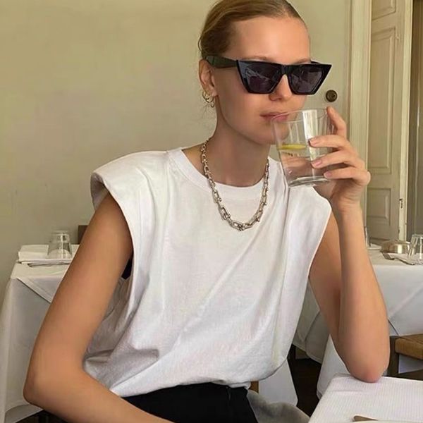 spring summer sleeveless loose women fashion o neck tank sport vest female casual basic shirt camis 2021, White
spring summer sleeveless loose women fashion o neck tank sport vest female casual basic shirt camis 2021, White