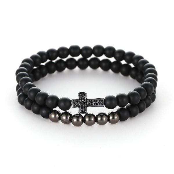 beaded, strands 2pcs/set trendy matte black 6mm bead stone creative bracelet pave cz cross bracelets bangle for women&men noble jewelry puls
beaded, strands 2pcs/set trendy matte black 6mm bead stone creative bracelet pave cz cross bracelets bangle for women&men noble jewelry puls