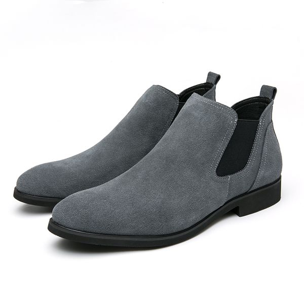grey fashion men chelsea boots basic artificial suede leather pointed ankle boots for men british autumn spring shoes, Black
grey fashion men chelsea boots basic artificial suede leather pointed ankle boots for men british autumn spring shoes, Black