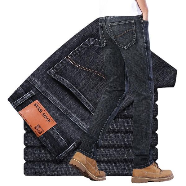 men's jeans autumn and winter brand slim straight elastic business senior casual pants youth man large size, Blue
men's jeans autumn and winter brand slim straight elastic business senior casual pants youth man large size, Blue