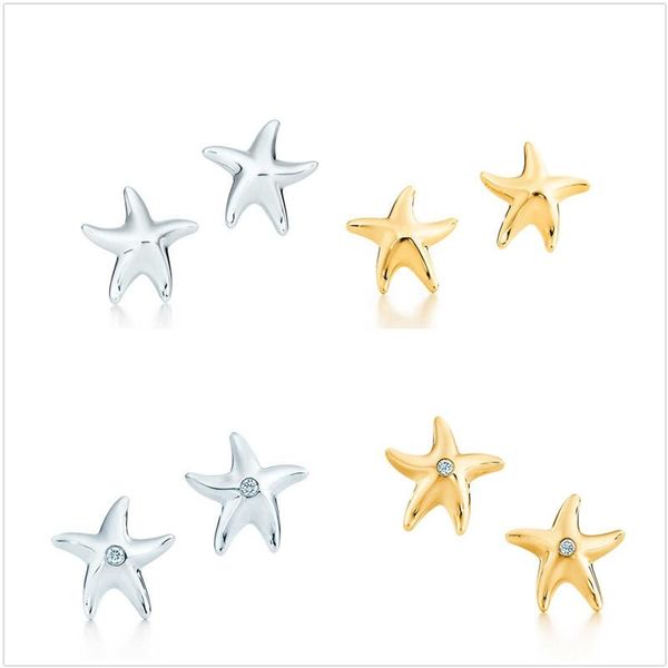 stud 2021 tif 925 sterling silver fashion star earrings classic versatile women's earrings, starfish, Golden;silver
stud 2021 tif 925 sterling silver fashion star earrings classic versatile women's earrings, starfish, Golden;silver