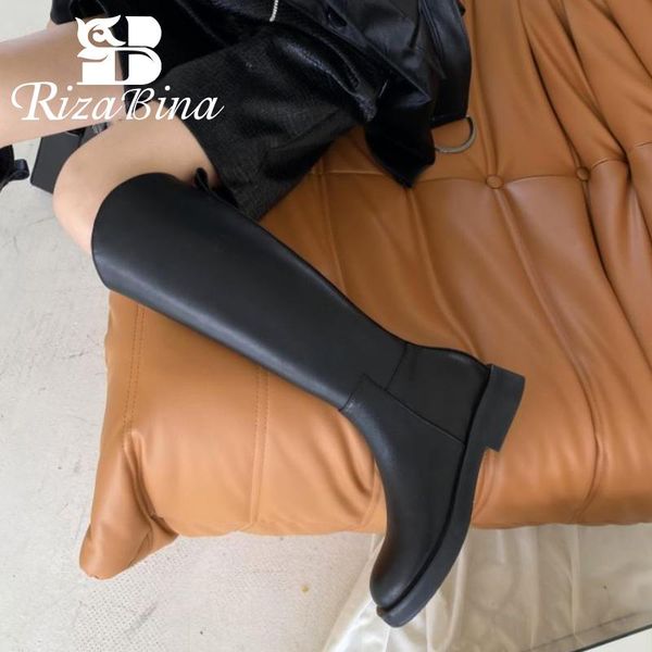 boots rizabina size 33-42 genuine leather women knee high shoes low heels slip on winter long boot outdoor ladies footwear, Black
boots rizabina size 33-42 genuine leather women knee high shoes low heels slip on winter long boot outdoor ladies footwear, Black