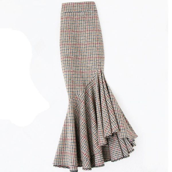 skirts auutmn winter woolen meimaid skirt women high waist irregular thousandbird plaid package hip trumpet plus size 4xl, Black
skirts auutmn winter woolen meimaid skirt women high waist irregular thousandbird plaid package hip trumpet plus size 4xl, Black