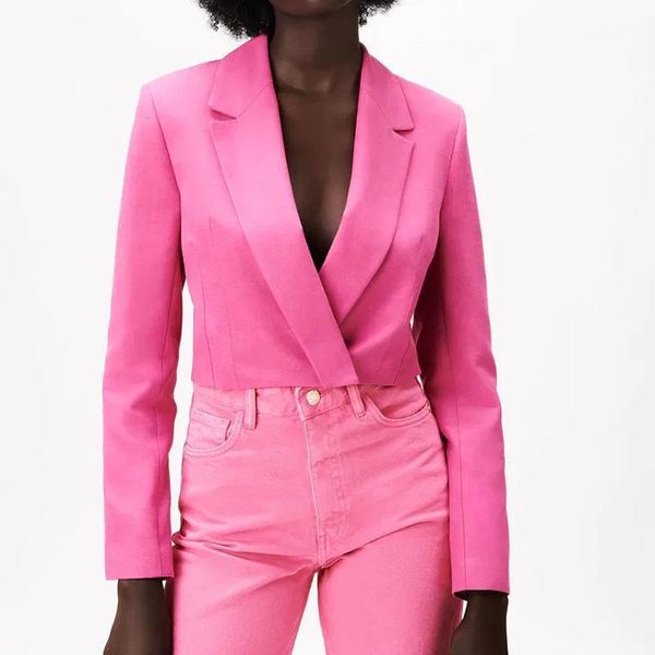 women's suits & blazers women 2021 fashion office wear double breasted blazer short coat vintage long sleeve female outerwear chic, White;black
women's suits & blazers women 2021 fashion office wear double breasted blazer short coat vintage long sleeve female outerwear chic, White;black