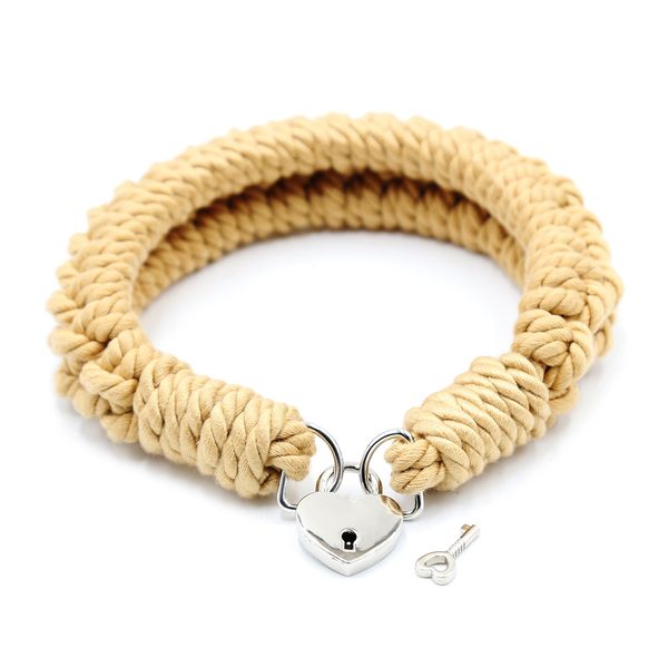 sexyy hemp rope collar with heart-shaped metal lock for slave role play couples flirting gay partyintimacy goods
sexyy hemp rope collar with heart-shaped metal lock for slave role play couples flirting gay partyintimacy goods