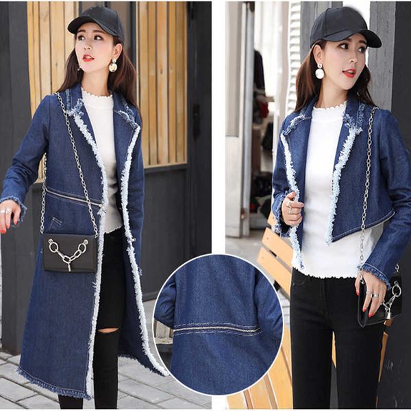 style women zipper detachable denim jacket tassel burr clothes coats worn out wild korean windbreaker female jeans jackets 210709, Tan;black
style women zipper detachable denim jacket tassel burr clothes coats worn out wild korean windbreaker female jeans jackets 210709, Tan;black