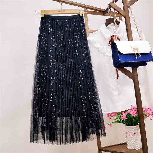 spring & autumn elastic high waist slim big swing skirt simple wild casual women pleated long 210527, Black
spring & autumn elastic high waist slim big swing skirt simple wild casual women pleated long 210527, Black