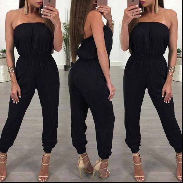 womens strapless black solid spandex off the shoulder jumpsuit clubwear playsuit bodycon party romper trouser female jumpsuit drop shipping, Black;white
womens strapless black solid spandex off the shoulder jumpsuit clubwear playsuit bodycon party romper trouser female jumpsuit drop shipping, Black;white