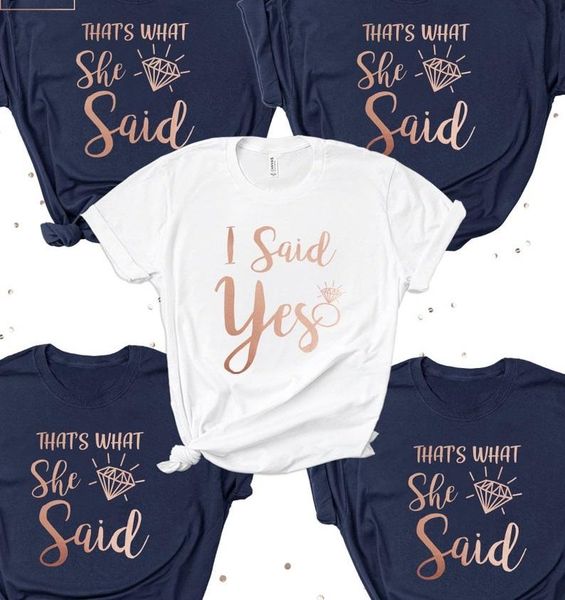 women's t-shirt bachelorette hen party i said yes t shirts that's what she shirt women tee short sleeve wedding bridal bridesmaid, White
women's t-shirt bachelorette hen party i said yes t shirts that's what she shirt women tee short sleeve wedding bridal bridesmaid, White