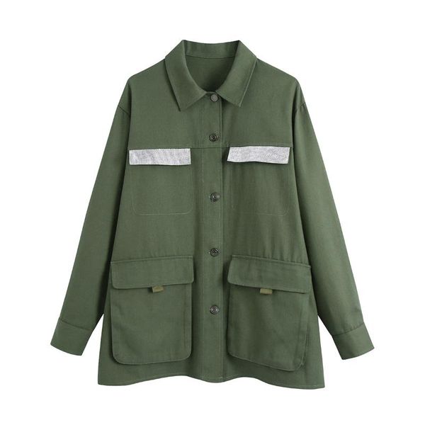 women's jackets spring autumn casual mid-length jacket pocket decoration loose cotton army green high street fashion blouse, Black;brown
women's jackets spring autumn casual mid-length jacket pocket decoration loose cotton army green high street fashion blouse, Black;brown