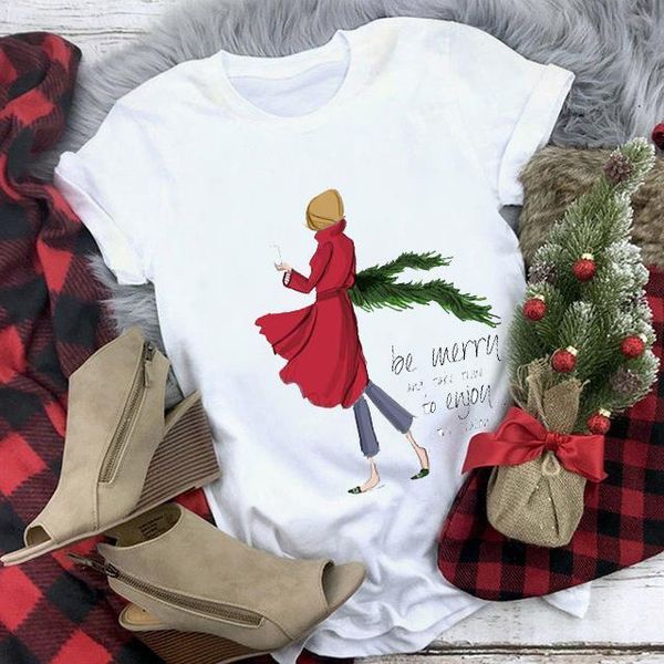 women cartoon clothes 90s girls merry christmas ladies friends print lady tee graphic short sleeve t-shirt, White
women cartoon clothes 90s girls merry christmas ladies friends print lady tee graphic short sleeve t-shirt, White