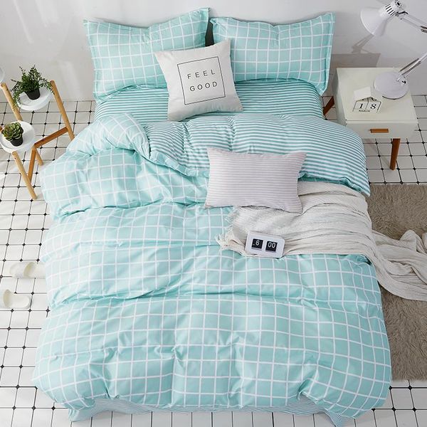 fashion good quality plaid bedding sets blue white duvet cover sets luxury bed linens flat sheet pillowcases simple bedclothes
fashion good quality plaid bedding sets blue white duvet cover sets luxury bed linens flat sheet pillowcases simple bedclothes