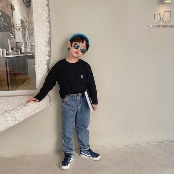 wear korean spring 2021 new children's girl's base coat striped boy's long sleeve t-shirt, Black;white
wear korean spring 2021 new children's girl's base coat striped boy's long sleeve t-shirt, Black;white