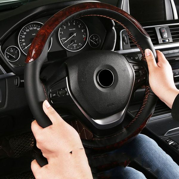 diy car braid leather with wood steering wheel cover hand sewing auto wheels covers case with needle and thread universal
diy car braid leather with wood steering wheel cover hand sewing auto wheels covers case with needle and thread universal