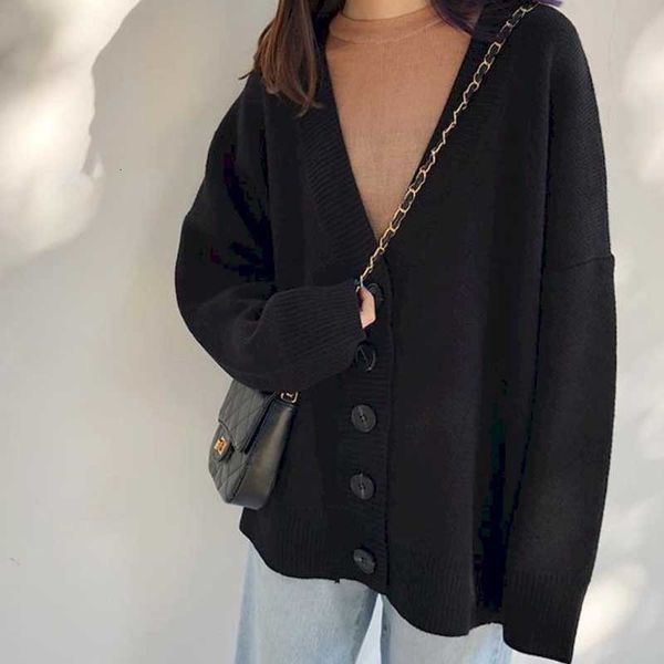 women's sweaters autumn and winter knitted cardigan with long sleeves korean chic lazy style loose sweater thick female jacket students, White;black
women's sweaters autumn and winter knitted cardigan with long sleeves korean chic lazy style loose sweater thick female jacket students, White;black