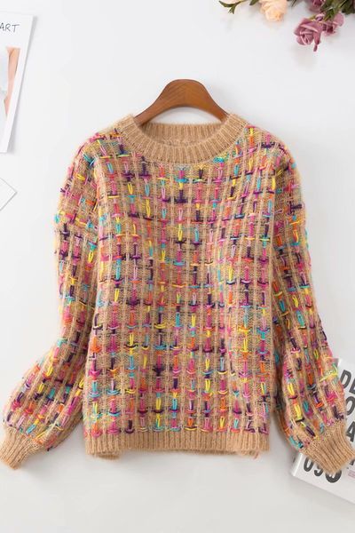 2021 autumn contrast colore weave plaid knitted sweater streetwear woman round collar long sleeve pullover loose knitwear jumper, White;black
2021 autumn contrast colore weave plaid knitted sweater streetwear woman round collar long sleeve pullover loose knitwear jumper, White;black