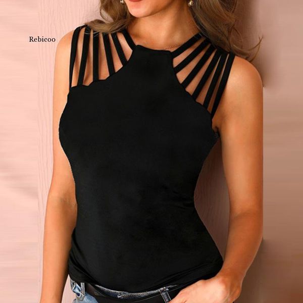 women's blouses & shirts sleeveless hollow out women elegant solid base ladies shirt spring summer halter bodycon slim streetwear, White
women's blouses & shirts sleeveless hollow out women elegant solid base ladies shirt spring summer halter bodycon slim streetwear, White