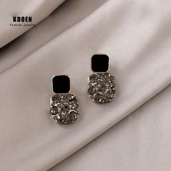 dangle & chandelier luxury gray crystal square pendant earrings fashion korean jewelry for woman party girl's student present, Silver
dangle & chandelier luxury gray crystal square pendant earrings fashion korean jewelry for woman party girl's student present, Silver