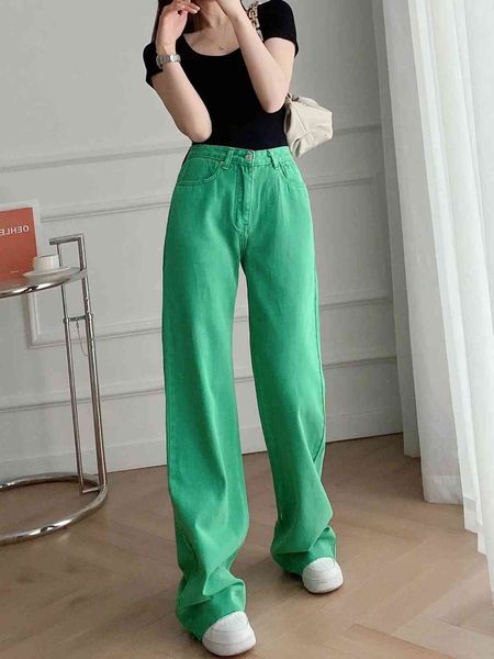 women's jeans of the women in fashion straight stretch washed jeans total length high waist wide leg brem pants casual loose pocket h9p, Blue
women's jeans of the women in fashion straight stretch washed jeans total length high waist wide leg brem pants casual loose pocket h9p, Blue