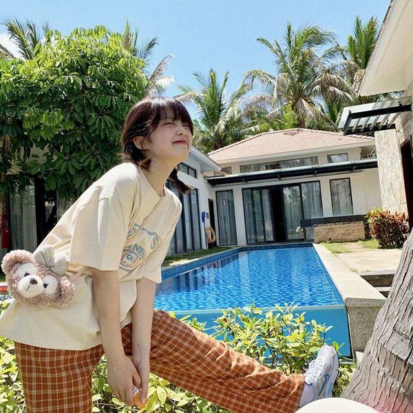 women's t-shirt 2021 summer bear short sleeve female student korean loose preppy style graphic t shirts kawaii women clothes vintage, White
women's t-shirt 2021 summer bear short sleeve female student korean loose preppy style graphic t shirts kawaii women clothes vintage, White