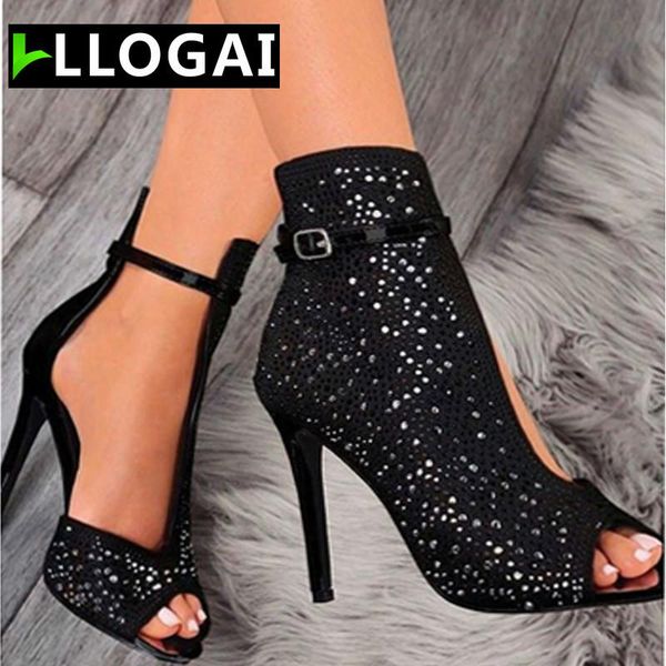 sandals transparent cover heel pumps women crystal ankle straps buckle ladies party shoes size43 super high heels summer, Black
sandals transparent cover heel pumps women crystal ankle straps buckle ladies party shoes size43 super high heels summer, Black