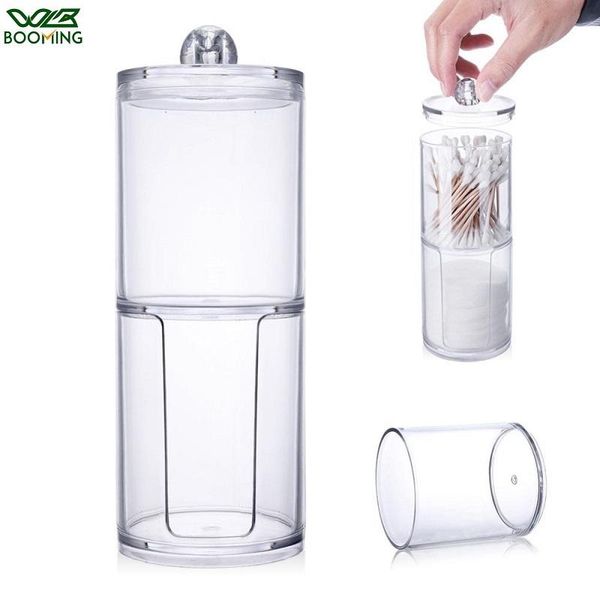 wbbooming makeup organizer cotton pads portable acrylic round container cotton swab plastic pads storage boxes bins
wbbooming makeup organizer cotton pads portable acrylic round container cotton swab plastic pads storage boxes bins