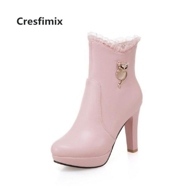 boots cresfimix botas femininas women fashion pu leather heel lady waterproof b3237, Black
boots cresfimix botas femininas women fashion pu leather heel lady waterproof b3237, Black