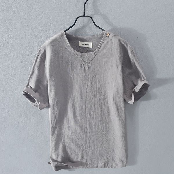 2021 new design summer solid shirt causal short sleeve brand men t-shirt comfortable flax and cotton t shirts male camiseta ex31, White;black
2021 new design summer solid shirt causal short sleeve brand men t-shirt comfortable flax and cotton t shirts male camiseta ex31, White;black
