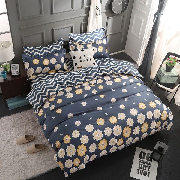 aloe cotton product 4-piece student dormitory 3-piece set, matted quilt set, cartoon gift