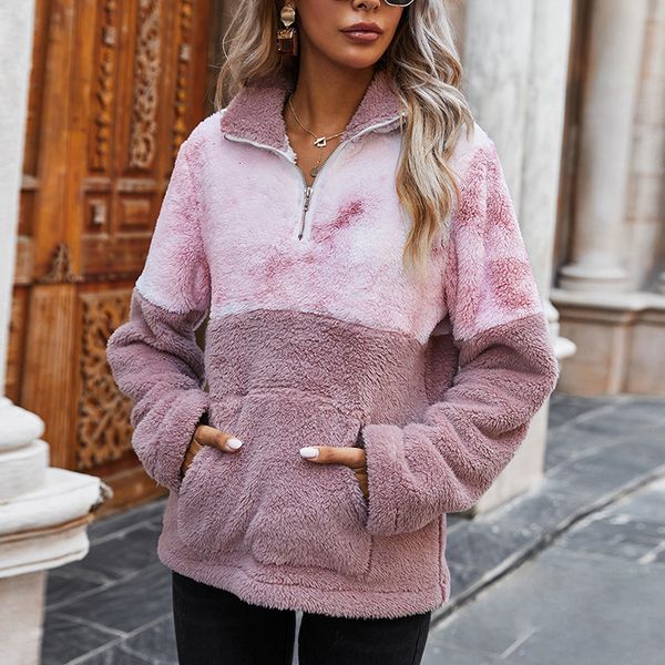 new 2021 fashion women tie-dye color block sweatshirt half zip ffy lapel long sleeve pullover plush loose street clothes pocket l2p1, Black
new 2021 fashion women tie-dye color block sweatshirt half zip ffy lapel long sleeve pullover plush loose street clothes pocket l2p1, Black