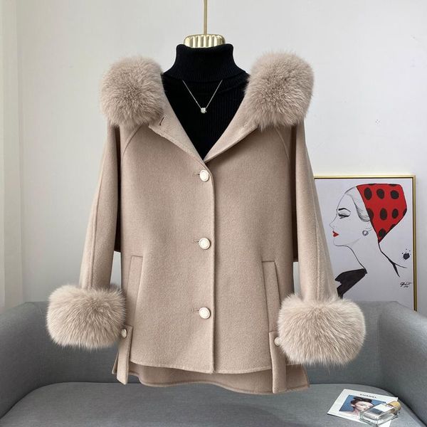 women's wool & blends two-sided nylon hooded jacket 07., Black
women's wool & blends two-sided nylon hooded jacket 07., Black