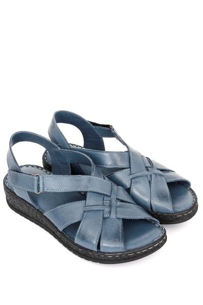 sandals women's blue genuine leather padding outsole 45018, Black
sandals women's blue genuine leather padding outsole 45018, Black