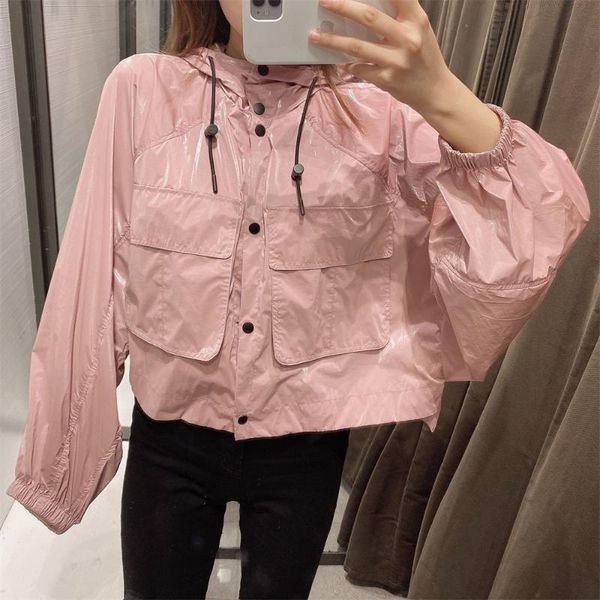 women's jackets 2021 autumn style stand-up collar hooded long sleeves with adjustable straps and light effect pockets short jacket, Black;brown
women's jackets 2021 autumn style stand-up collar hooded long sleeves with adjustable straps and light effect pockets short jacket, Black;brown