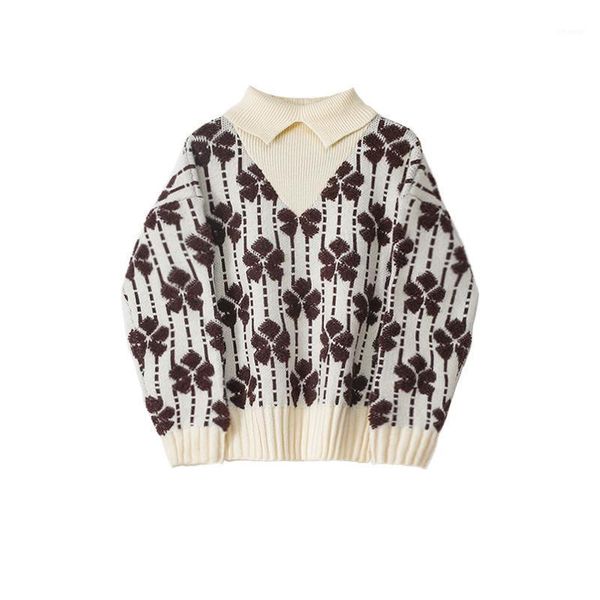 luxury winter turtleneck sweater retro korean knit half high neck four leaf clover jacquard jumpers women thick pullover women's sweat, White;black
luxury winter turtleneck sweater retro korean knit half high neck four leaf clover jacquard jumpers women thick pullover women's sweat, White;black