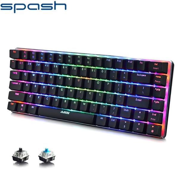 keyboards spash mechanical keyboard wired gaming rgb backlight 82 keys adjustable 18 lighting effects full key macro definition
keyboards spash mechanical keyboard wired gaming rgb backlight 82 keys adjustable 18 lighting effects full key macro definition