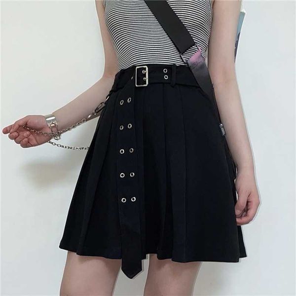 streetwear mini black skirt women high waist harajuku rock goth casual sashes korean style designer party clothes y2k 210604
streetwear mini black skirt women high waist harajuku rock goth casual sashes korean style designer party clothes y2k 210604