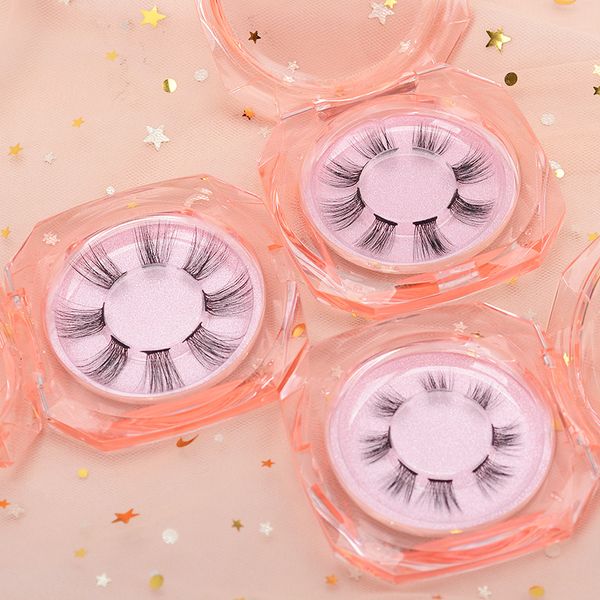 

1 box segmented eyelashes wispy fluffy false eyelash natural thick lashes handmade eye extension quick wear makeup tools