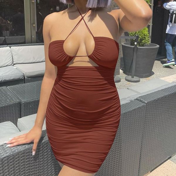casual dresses hirigin 2021 halter ruched bodycon dress club party backless sleeveless summer holiday cut out straps vestido, Black;gray
casual dresses hirigin 2021 halter ruched bodycon dress club party backless sleeveless summer holiday cut out straps vestido, Black;gray