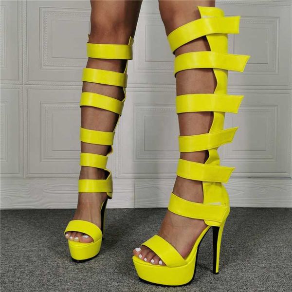 dress shoes open toe platform summer heels gladiator women's big size knee high sandals sky heel hook and loop, Black
dress shoes open toe platform summer heels gladiator women's big size knee high sandals sky heel hook and loop, Black